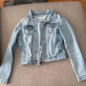 Cropped Light Blue Jean Jacket